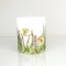 Świeca ozdobna,  ręcznie robiona z suszonymi kwiatami FLORA - wrzosy+hortensja
